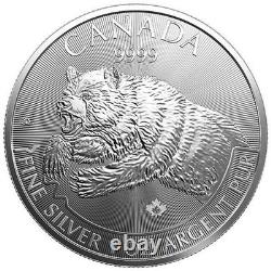 2016-2019 Canada Wildlife Predator Series 1oz Silver 4 Coin with View Display Case