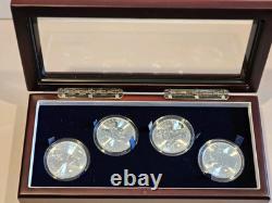 2016-2019 Canada Wildlife Predator Series 1oz Silver 4 Coin with View Display Case