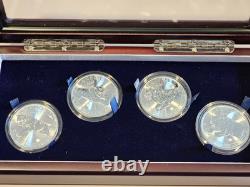 2016-2019 Canada Wildlife Predator Series 1oz Silver 4 Coin with View Display Case