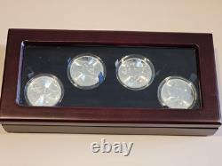 2016-2019 Canada Wildlife Predator Series 1oz Silver 4 Coin with View Display Case