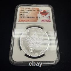 2016 $5 CANADA REVERSE PROOF 1oz SILVER MAPLE LEAF NGC PF70 PANDA PRIVY