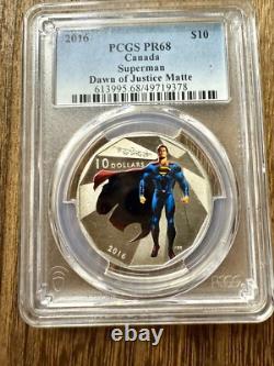 2016 CANADA $10 SUPERMAN DAWN OF JUSTICE 1/2 OZ SILVERPCGS PF 68 MATTE Gift 2016 CANADA $10 SUPERMAN DAWN OF JUSTICE 1/2 OZ SILVERPCGS PF 68 MATTE Gift