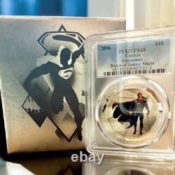 2016 CANADA $10 SUPERMAN DAWN OF JUSTICE 1/2 OZ SILVERPCGS PF 68 MATTE Gift