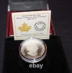 2016 CANADA $10 SUPERMAN DAWN OF JUSTICE 1/2 OZ Silver Coin Proof AO4053470