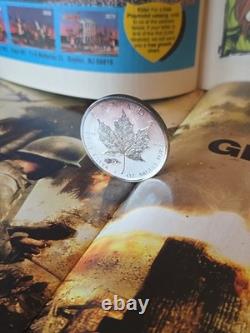 2016 Canada 1 oz Silver Reverse Proof V Tank Privy Rainbow Toned WWI Coin