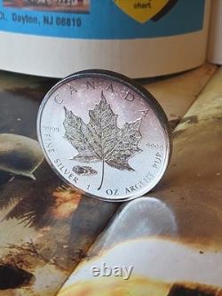 2016 Canada 1 oz Silver Reverse Proof V Tank Privy Rainbow Toned WWI Coin