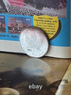 2016 Canada 1 oz Silver Reverse Proof V Tank Privy Rainbow Toned WWI Coin