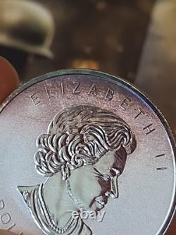 2016 Canada 1 oz Silver Reverse Proof V Tank Privy Rainbow Toned WWI Coin