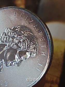 2016 Canada 1 oz Silver Reverse Proof V Tank Privy Rainbow Toned WWI Coin