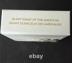 2016 Canada $100 for $100 Cougar 1 oz. 9999 Fine Silver Matte Proof Coin RCM Box