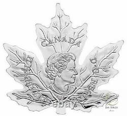 2016 Canada $20 1 oz Silver $20 Proof Maple Leaf Shape Coin Colorized OGP