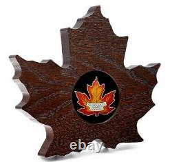2016 Canada $20 1oz Silver $20 Proof Maple Leaf Shape Coin (Colorized)-PCGS PR69