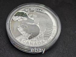 2016 Canada $20 Baby Animals 1oz Silver 4 Coin Set With Wooden Case-No COAs