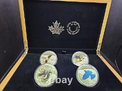 2016 Canada $20 Migratory Birds 1oz Silver 4 Coin Set With Wooden Case-No COAs