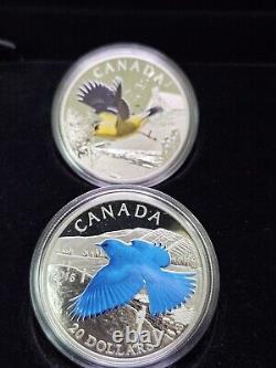 2016 Canada $20 Migratory Birds 1oz Silver 4 Coin Set With Wooden Case-No COAs