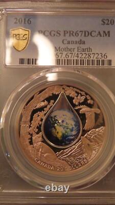 2016 Canada $20 Mother Earth 3D Dome Effect Colorized NGC PF667