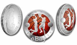 2016 Canada $25 1 oz Colorized Proof Silver Domed 125th Basketball