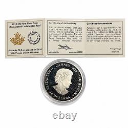 2016 Canada $30 Illuminated Underwater Reef 2 oz. 9999 Silver Coin UV Light