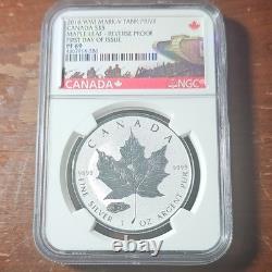 2016 Canada $5.9999 Silver Maple Leaf Reverse Proof Mark-V Tank Privy NGC PF69