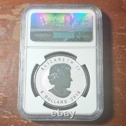 2016 Canada $5.9999 Silver Maple Leaf Reverse Proof Mark-V Tank Privy NGC PF69