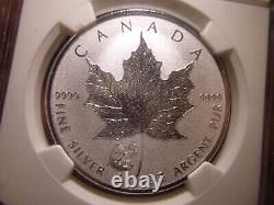2016 Canada $5 Reverse Proof Maple Leaf Panda Privy. 9999 Silver NGC PF70