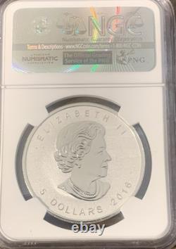 2016 Canada $5 Silver Reverse Proof Maple Leaf. 9999 NGC PF70 FDI Tank Privy Mr