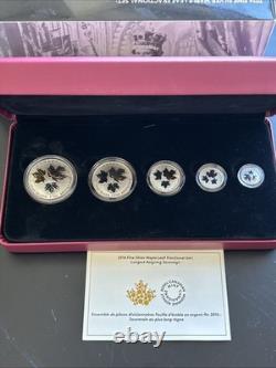 2016 Canada A Historic Reign Pure Silver Maple Leaf Fractional Set
