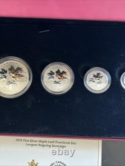 2016 Canada A Historic Reign Pure Silver Maple Leaf Fractional Set