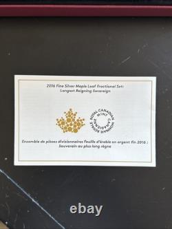2016 Canada A Historic Reign Pure Silver Maple Leaf Fractional Set