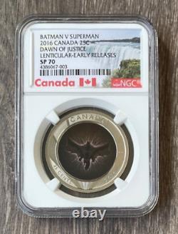 2016 Canada Dawn of Justice NGC SP 70 Batman v Superman Lenticular pcgs ER