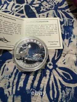 2016 Canada GEOMETRY IN ART The CARIBOU 1 Oz 999.9 FINE SILVER $20 Coin