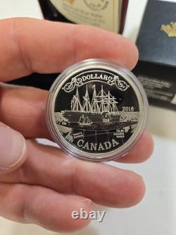 2016 Canada Proof Silver Dollar Transatlantic Cable Anniversary WithBox And Coa