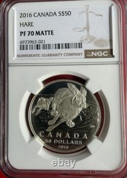 2016 Canada S$50 Hare First Releases PF 70 Matte NGC Graded