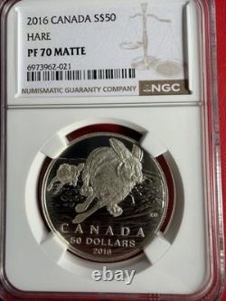 2016 Canada S$50 Hare First Releases PF 70 Matte NGC Graded