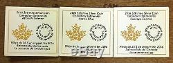 2016 Canada Set of Tree Proof $20 Silver Colorized Coins-Canadian Salmonids OGP