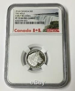 2016 Canada Silver Proof The Wolf 4 Coin Set Ngc Pf70 F/r Ultra Cameo