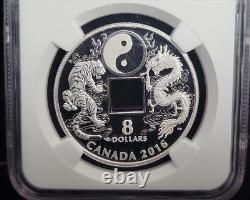 2016 Canada Tiger & Dragon Yin & Yang Proof Commemorative Silver $8 NGC PF70 ER