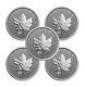 2016 Four Leaf Clover Privy Canadian Silver Maple Leaf Reverse Proof (Lot of 5)