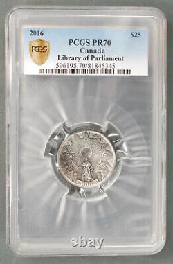 2016 PCGS PR70 Canada $25 Silver Coin 140th Anniversary Library of Parliament