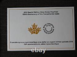 2016 Royal Canadian Mint Canada 7 Coin Silver Dollar Transatlantic Cbl Proof Set