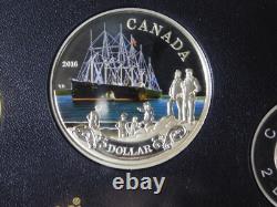 2016 Royal Canadian Mint Canada 7 Coin Silver Dollar Transatlantic Cbl Proof Set