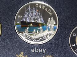 2016 Royal Canadian Mint Canada 7 Coin Silver Dollar Transatlantic Cbl Proof Set