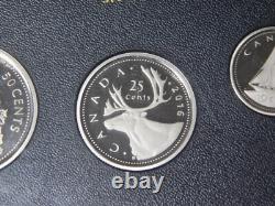 2016 Royal Canadian Mint Canada 7 Coin Silver Dollar Transatlantic Cbl Proof Set