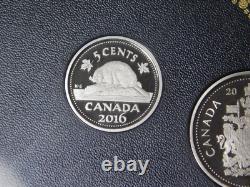 2016 Royal Canadian Mint Canada 7 Coin Silver Dollar Transatlantic Cbl Proof Set