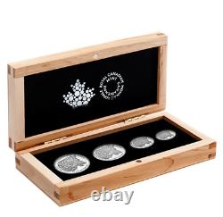 2016 Royal Canadian Mint Wolf Proof Silver 4 Coin Fractional Set with Box & COA