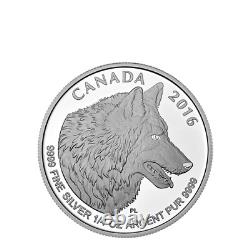 2016 Royal Canadian Mint Wolf Proof Silver 4 Coin Fractional Set with Box & COA