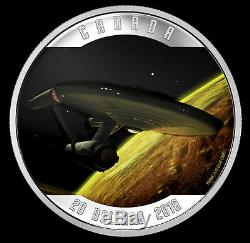 2016 Star Trek Enterprise $20 Canada Color Proof Silver Coin 50th Anniversary