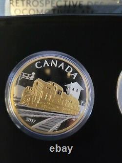 2017 $20 Fine Silver Coins Locomotives Across Canada 3 Coin Proof Set