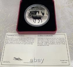 2017 $30 Endangered Animal Cutout Woodland Caribou Pure Silver Coin Canada