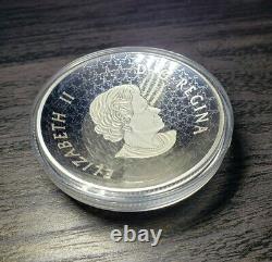 2017 $50 Fine Silver Coin Maple Leaves in Motion Convex Coin